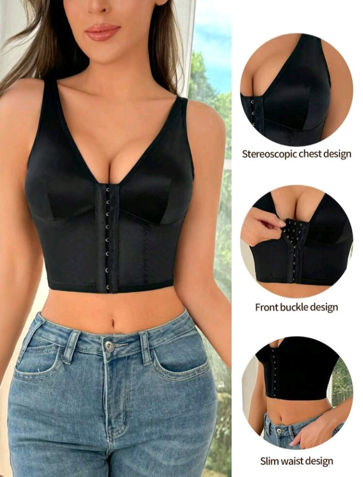 Front Clasp Wireless Sports Bra Top