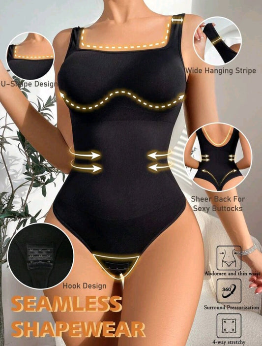 Seamless Thong Body Shaper Bodysuit